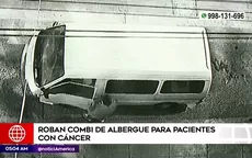 Surquillo: Roban combi de albergue para pacientes con cáncer - Noticias de cancer