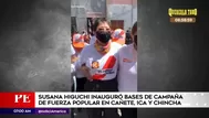 Susana Higuchi participa activamente en la campaña de Fuerza Popular