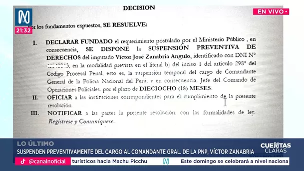 Foto: Video Canal N Foto: Video Canal N