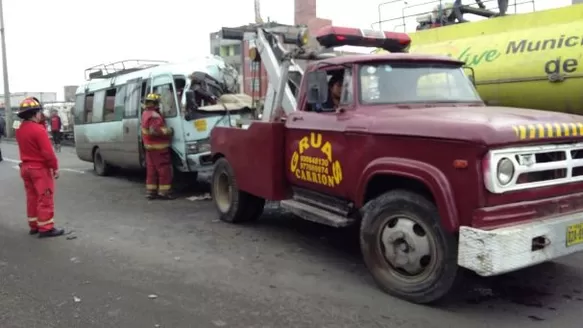 Unidad del 'Chosicano' tras accidente