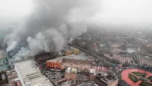 Incendio en Las Malvinas, Cercado de Lima. Foto: Andina