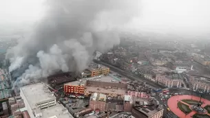 Incendio en Las Malvinas, Cercado de Lima. Foto: Andina