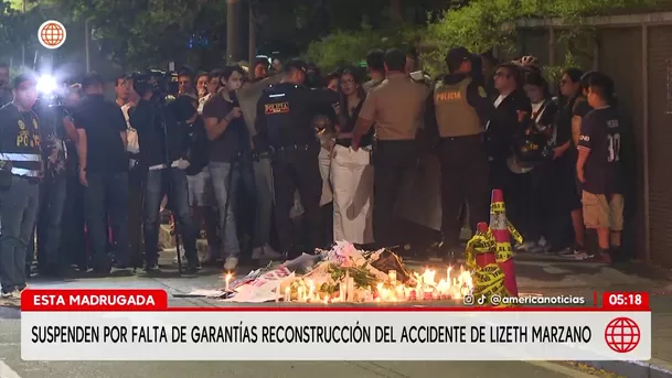 Suspenden reconstrucción de accidente de Lizeth Marzano. Foto: América Noticias Suspenden reconstrucción de accidente de Lizeth Marzano. Foto: América Noticias