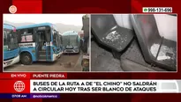 Ruta A de El Chino no circulará tras ataques. Foto y video: América Noticias