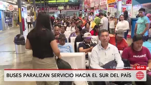 Suspenden venta de pasajes al sur en terminal de Atocongo. Foto y video: América Noticias