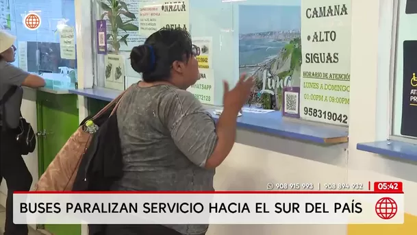 Suspenden venta de pasajes al sur en terminal de Atocongo. Foto: América Noticias