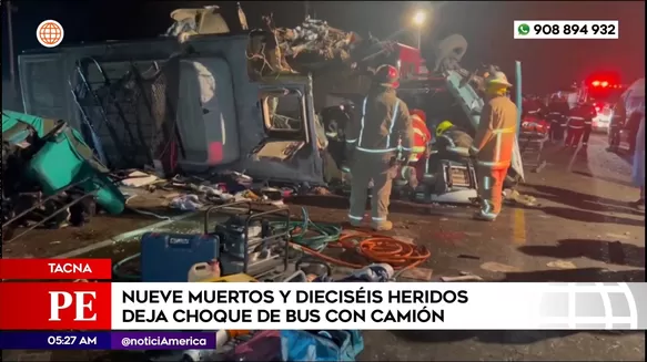 Accidente de tránsito en Tacna. Foto: América Noticias