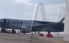 Tacna: Avión que cubría ruta Santiago-Lima aterrizó de emergencia - Noticias de avion