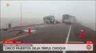 Tacna: Choque frontal entre dos buses deja cinco fallecidos