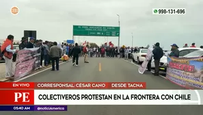 Protesta de colectiveros en Tacna. Foto y video: América Noticias