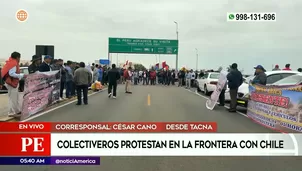 Protesta de colectiveros en Tacna. Foto y video: América Noticias