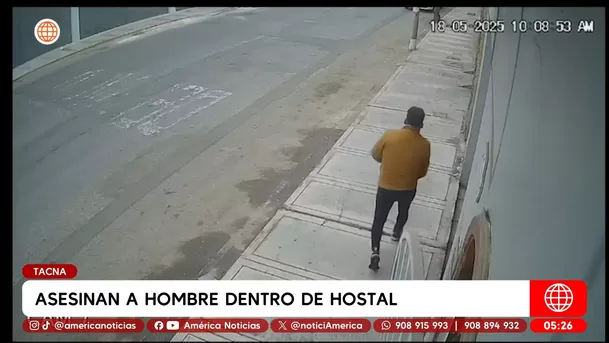 Asesinan a hombre dentro de hostal en Tacna. Foto: América Noticias