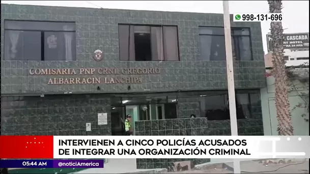 Policías implicados en organización criminal en Tacna. Foto: América Noticias Policías implicados en organización criminal en Tacna. Foto: América Noticias