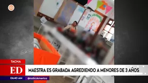 Profesora fue captada agrediendo a sus estudiantes | Video: América Noticias