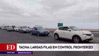 Fila de vehículos en la frontera. América Noticias