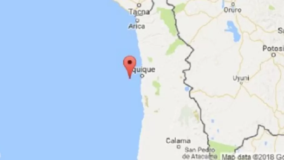 El epicentro estuvo ubicado en Iquique. Foto: Google El epicentro estuvo ubicado en Iquique. Foto: Google