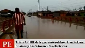 Talara continúa inundada.