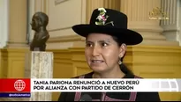 Tania Pariona renunció a Nuevo Perú de Verónika Mendoza. Foto y video: América Noticias