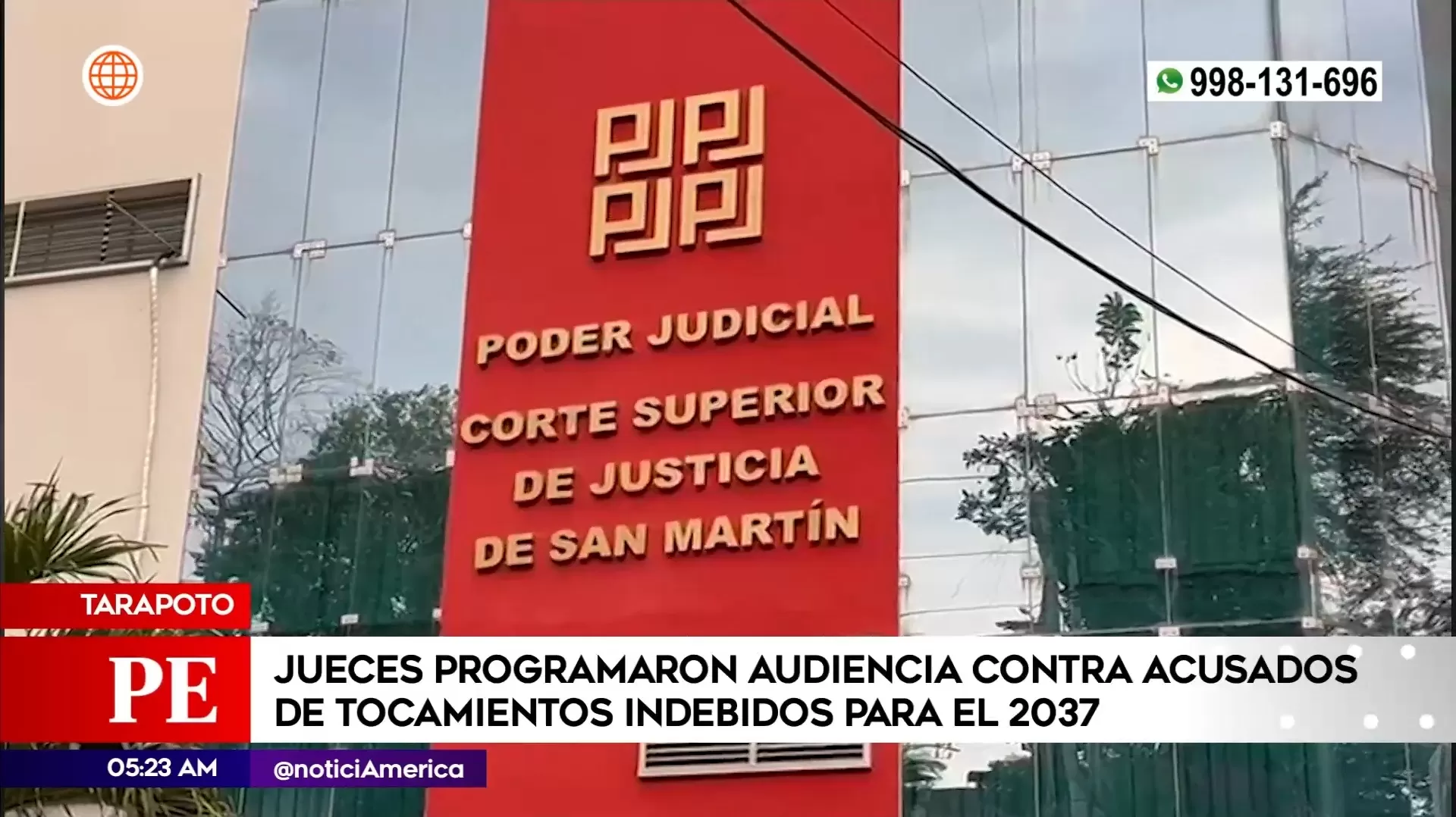 Jueces programan audiencia por tocamientos indebidos para el 2037 en Tarapoto. Foto: América Noticias