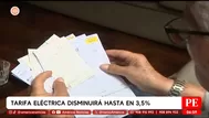 Tarifa eléctrica bajará hasta 3,5 % este mes en todo el país