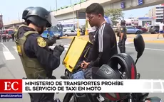 Taxi en moto: MTC prohíbe servicio y establece bloqueo de aplicativos - Noticias de bloqueo
