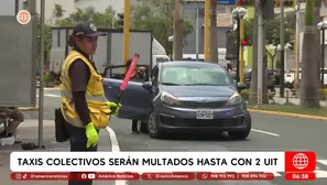 Taxis colectivos serán multados hasta con 2 UIT. Foto y video: América Noticias