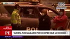 Taxista fue baleado por chofer que lo chocó 