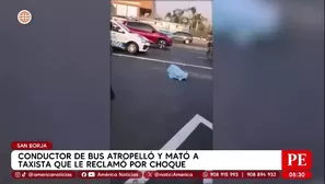 Taxista muere atropellado tras reclamar por choque en San Borja. Foto y video: América Noticias