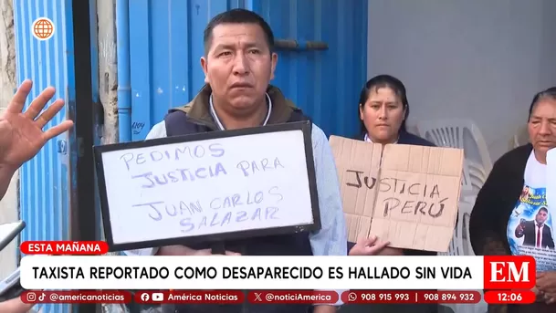 Taxista reportado como desaparecido fue hallado sin vida. Foto: América Noticias Taxista reportado como desaparecido fue hallado sin vida. Foto: América Noticias