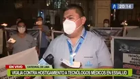 Tecnólogos médicos de EsSalud realizan vigila en la Iglesia San Francisco 