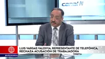 Luis Vargas Valdivia, representante de Telefónica. Foto: Captura de TV