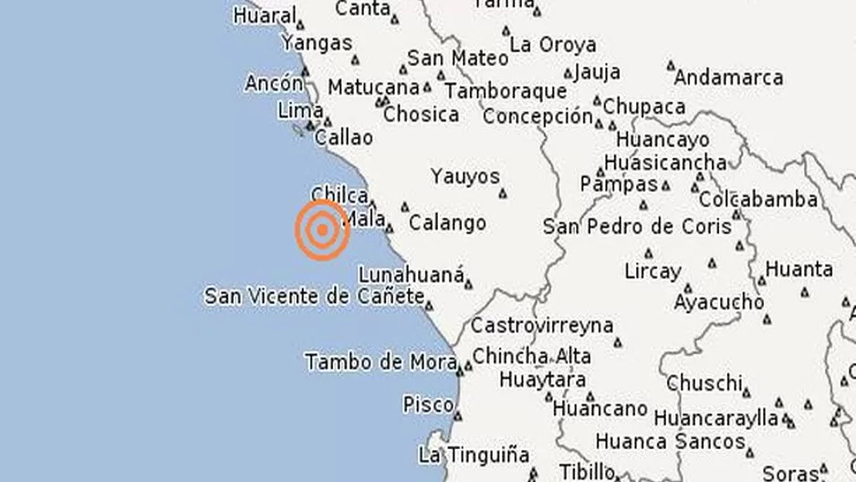 Temblor se registró a las 17:19 de esta tarde / Captura: IGP