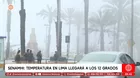 Temperatura en Lima bajará a 12 grados, según Senamhi
