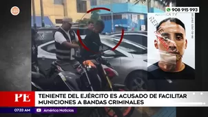 Teniente del Ejército es acusado de facilitar municiones a bandas criminales. Foto y video: Unidad de investigación