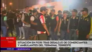 Desalojo en el terminal de Fiori. América Noticias