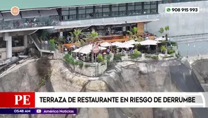 Terraza de restaurante en riesgo de derrumbe en Miraflores. Foto y video: América Noticias