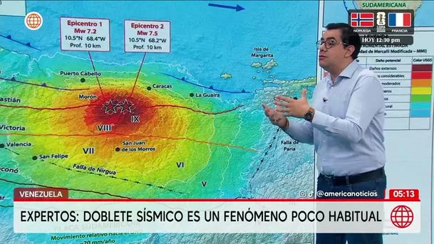 Terremotos en Venezuela: Expertos explican el doblete sísmico. Foto: América Noticias