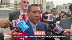 La tesis de maestría del diputado Arturo Eusebio, del partido Obras, registra un 65 % de similitud según un análisis con Turnitin. Un especialista identifica secciones plagiadas de trabajos escolares, investigaciones académicas e incluso agradecimientos de una tesis extranjera. Video: Cuarto Poder