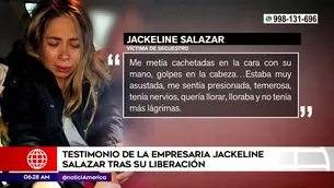 Testimonio de Jackeline Salazar tras su liberación. Foto y video: Unidad de investigación