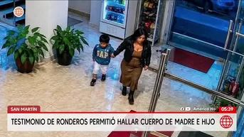 Testimonio de ronderos permitió hallar cuerpos de madre e hijo en San Martín. Foto y video: América Noticias