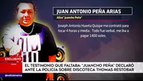 Juancho Peña declaró ante los agentes de Homicidios de la Dirincri 