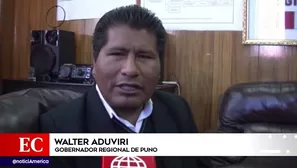 Walter Aduviri, gobernador de la región Puno.