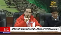 Tía María: Gobierno suspende licencia de construcción de proyecto minero. Foto y video: América Noticias