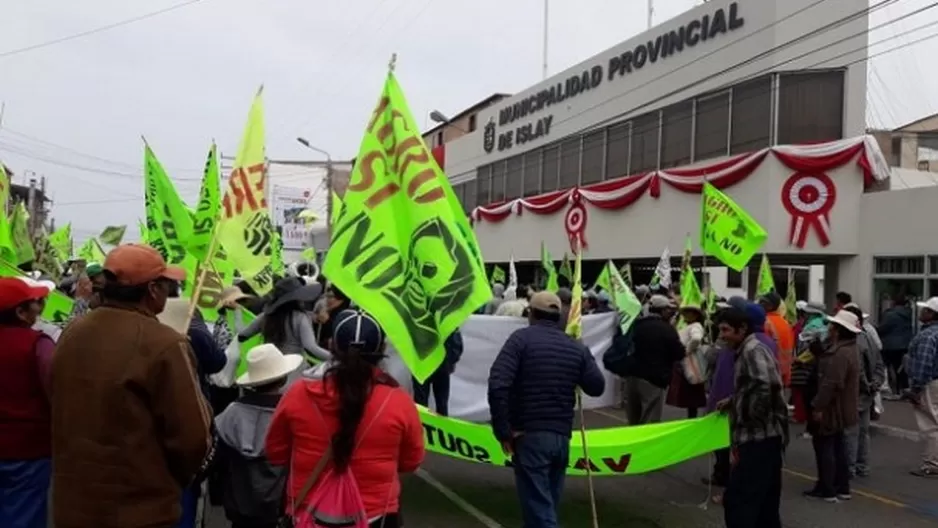 Protestas por Tía María. Foto: El Comercio