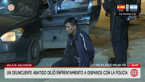 Tiroteo en Villa El Salvador deja un delincuente abatido. Foto: América Noticias Tiroteo en Villa El Salvador deja un delincuente abatido. Foto: América Noticias