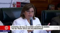 Ministra Zulema Tomás se refirió a la muerte de 30 recién nacidos.