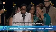 Tony Succar y su madre Mimy conquistan los Grammy