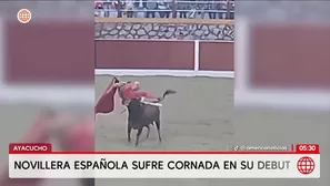Novillera española sufre cornada en su debut en Ayacucho. Foto y video: América Noticias