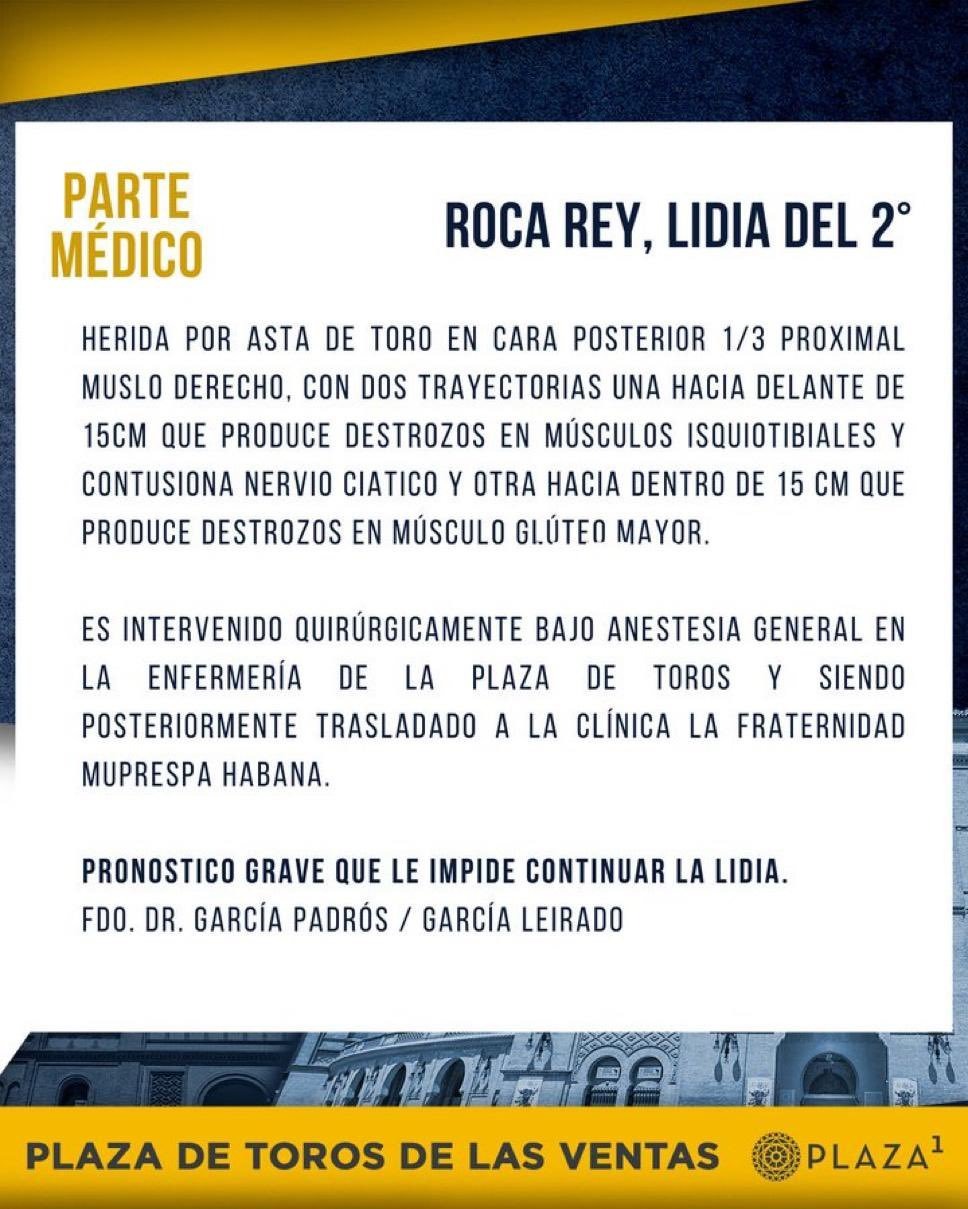 Torero Andrés Roca Rey en estado grave tras severa cornada