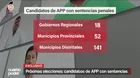Un total de 211 candidatos de APP registran sentencias penales